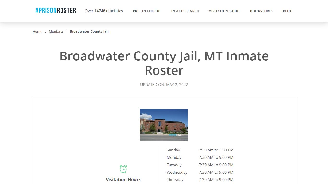 Broadwater County Jail, MT Inmate Roster